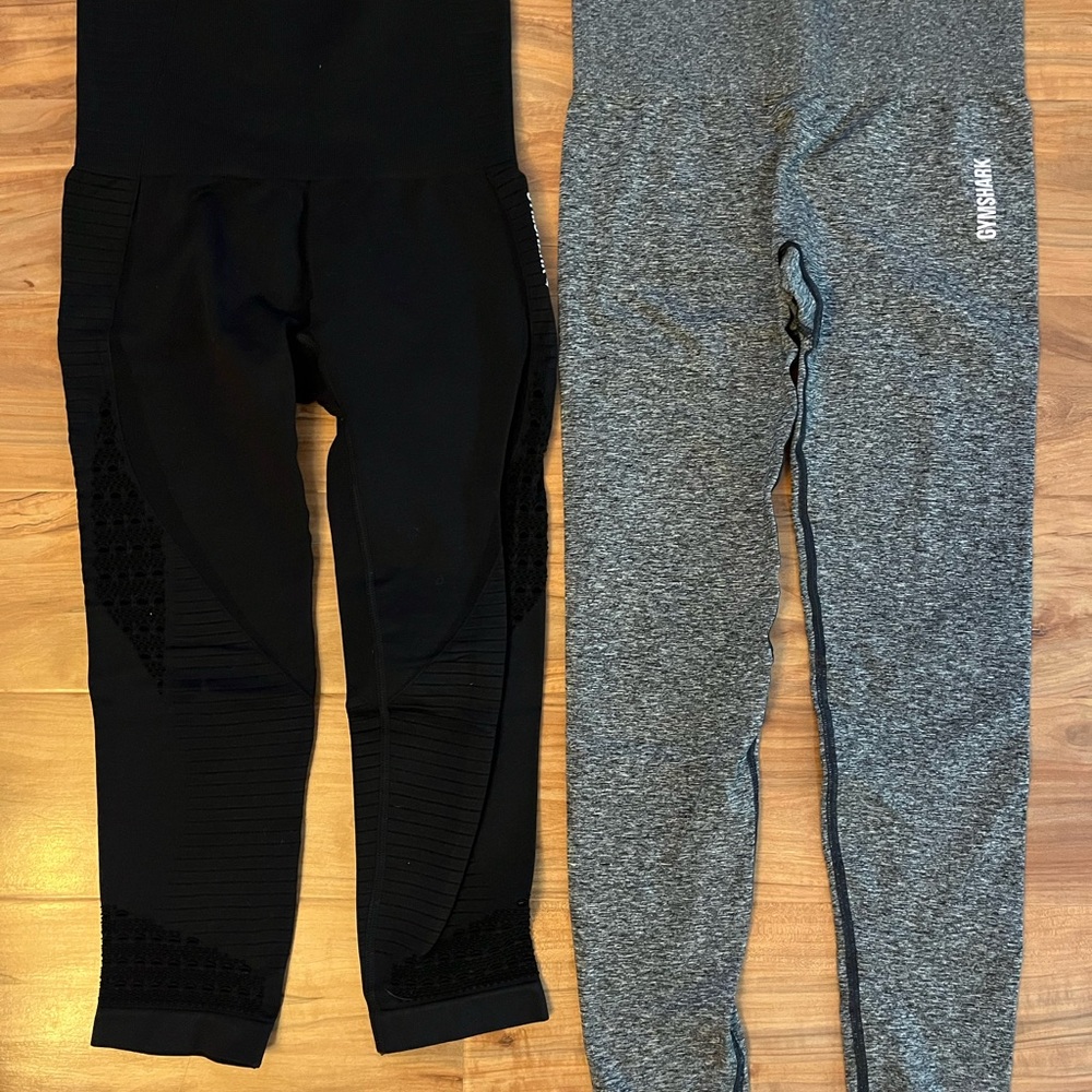 Gymshark Black & Grey Seamless Active Leggings